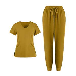 Ensemble de blouses médicales unisexe OEM en gros, uniforme d'hôpital de haute qualité 100 % coton, tissu peigné avec logo personnalisé, uniforme d'infirmière - Product Image 5