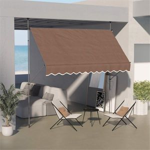 Tenda da Sole Estensibile in Lega di Alluminio per Finestre e Porte, Operazione Manuale, Copertura per Balcone e Patio con Protezione dalla Pioggia in PC Rivestito - Product Image 2