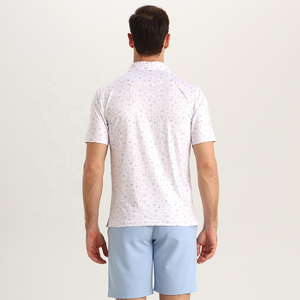 Camisetas de Golf para Hombre de Lujo, de Alto Rendimiento, Antiarrugas, de Secado Rápido, de Algodón Tejido con Estampado Sublimado y Logotipo Personalizado - Product Image 3