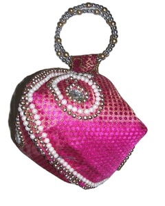 Lowellcraft <b>Wedding</b> Potali India Men's Satin Fold Over Envelope <b>Clutch</b> Bag - Product Image 1