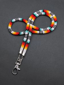 Cordon de cou élégant perlé pour cartes d'identité, style bohème, porte-badge pour employés de bureau à petit budget - Product Image 4