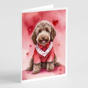 Labradoodle การ์ดอวยพร A7วาเลนไทน์ของฉันบรรจุการ์ดเปล่า8ใบพร้อม5x7ขนาดซองจดหมาย - Product Image 1
