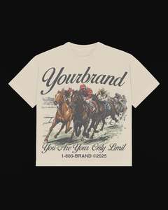 Camisetas Deportivas de Moda con Diseño Personalizado de Alta Calidad, 100% Algodón, Cuello Redondo, Corte Holgado para Hombre, Precio al por Mayor - Product Image 2