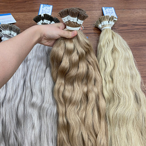 Extensions de cheveux humains ondulés à pointe en I en kératine vietnamienne de qualité supérieure, double épaisseur, doux, naturels, haute qualité, prêts à être expédiés - Product Image 6