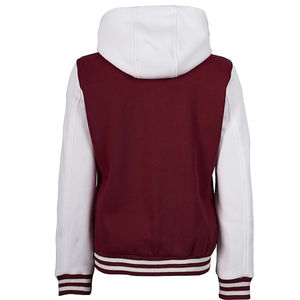 เสื้อแจ็คเก็ตวาร์ซิตี้ผู้หญิงแบบสั่งทำ ปักโลโก้ คุณภาพสูง ทำจากผ้าขนสัตว์ แจ็คเก็ตเบสบอล - Product Image 3