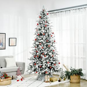 Albero di Natale Artificiale in Pino Innevato da 2,7 m con 616 Rami Realistici di Cedro, Decorazione Verde per Casa e Feste - Product Image 1