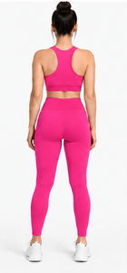 Conjunto de Yoga Personalizado para Mujer, Leggings de Cintura Alta, Sujetador Deportivo, Ropa Deportiva para Pilates, Gimnasio, Ejercicio, Transpirable, Elástica - Product Image 6