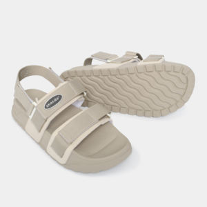 Sandalias Ligeras de Nailon, Cómodas, con Punta Abierta, Cierre de Velcro, Plataforma Cruzada Informal, Color Beige - Product Image 5