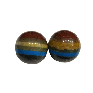 Sphère de pierres précieuses naturelles des sept chakras, boule de cristal de guérison Reiki, pierres des sept chakras polies, méditation, guérison énergétique, vente en gros - Product Image 6