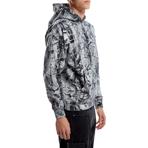 Sudadera con Capucha de Algodón Mezclado con Estampado de Camuflaje Gris y Negro, Sudadera con Capucha Estilo Urbano, Fabricante Mayorista OEM ODM Personalizado - Product Image 4
