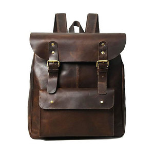 Unisex Luxury Leather <b>Backpack</b> Lightweight Zipper Spacious Interior Multiple <b>Compartments</b> Strong Build for Business Travel - Product Image 1