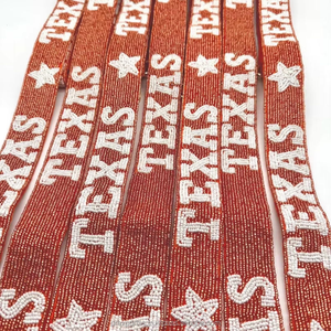 Sports Team Beaded Bag <b>Strap</b> Wholesale Handmade Custom College Gameday Purse <b>Strap</b> Personalized Embroidered Seed Beaded <b>Shoulder</b> - Product Image 1