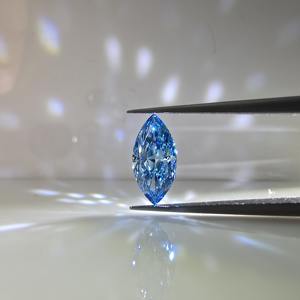 Diamant de laboratoire de 1 carat, bleu vif fantaisie, taille marquise brillante, VS1, certifié IGI, pierre non montée - Product Image 4