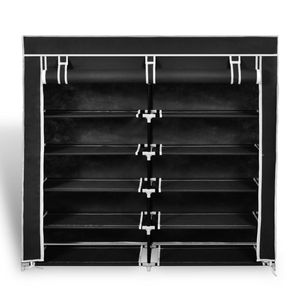 Scarpiera in tessuto nero con copertura 45 \ "X 11 \" X 43 \ "scatole da scarpe con capacità 45 paia e organizzatore - Product Image 2