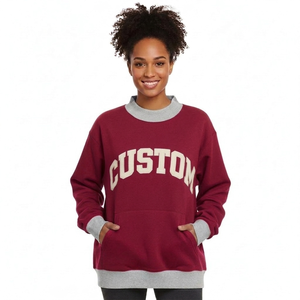 Sudadera Oversize de Cuello Alto de Felpa para Mujer, Algodón Suave, Cálida, Informal, para Otoño, Uso Diario, Estilo Urbano, Ecológica - Product Image 5