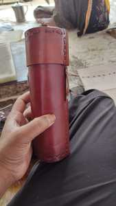 Estuche de Cuero Genuino para Documentos, Estilo Vintage, con Presilla para Cinturón, Organizador Hecho a Mano - Product Image 5