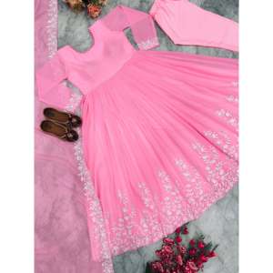 Robe XL de soirée de créateur avec pendentif et look élégant Dupatta - Product Image 5