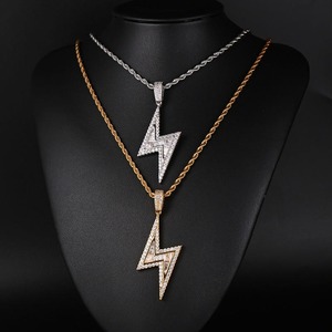 จี้ฮิปฮอปสายฟ้าขายดีทันสมัยและจี้ฮิปฮอปเพทายทรงกลมแบบมีเอกลักษณ์ - Product Image 4