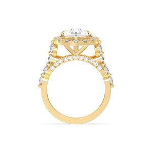 Bagues de fiançailles REYES de luxe en or jaune 14K 18K avec moissanite certifiée GRA pour femmes, solitaires, cadeau de mariage, bijoux fins - Product Image 6