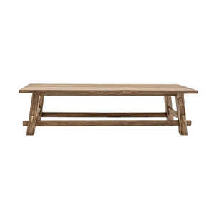 Table à manger en teck massif de qualité supérieure, finition rustique naturelle artisanale, mobilier robuste pour les projets de restaurants et d'hôtels - Product Image 1