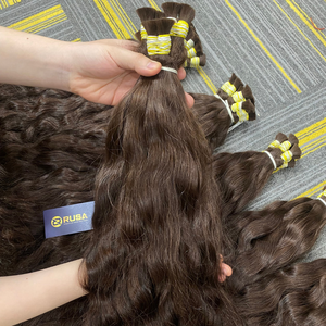 Extensiones de cabello vietnamitas al por mayor, onduladas, con textura y longitud personalizadas, de 10 a 34 pulgadas, color marrón. - Product Image 1