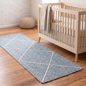 Tapis de sol géométrique gris 3' x 5' pour chambre de bébé, chambre d'enfant et salle de jeux - Product Image 1