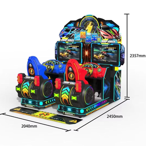 Super Burn Racing D Machine d'arcade commerciale à monnayeur pour 2 joueurs, avec écrans jumeaux et sièges dynamiques, simulateur de conduite - Product Image 2