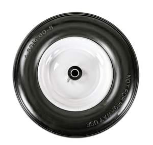Vietnam Made PU Wheel 4.8 4.00 8 Flat Free Lawn Yard <b>Cart</b> Replacement Wheelbarrow Tire Steel Material Garden <b>Wagon</b> Wheels Item - Product Image 2