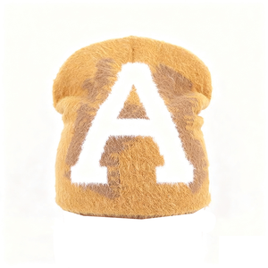 Bonnet en mohair imitation fourrure de vison, velours moelleux, chaud et duveteux, tricoté, haut de gamme, pour l'hiver - Product Image 6