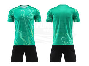 Custom Sublimation Soccer Jersey Set Breathable Quick Dry Blank Football Uniform Short Sleeve <b>Shirt</b> and Shorts Kit for Teams - Product Image 2