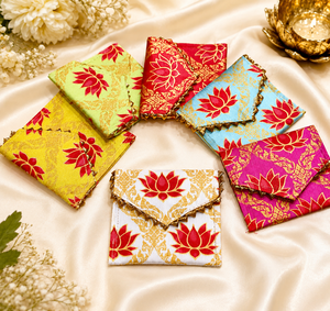 Juego de Sobres Shagun Hechos a Mano con Cierre Magnético, Funda Tradicional para Regalo en Efectivo de Boda, Bolsa para Regalo de Dinero - Product Image 4