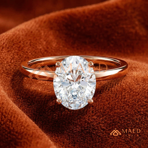 Moissanite Oval <b>Solitaire</b> <b>Ring</b> for Women Rose Gold Engagement Anniversary Jewelry Elegant Daily Wear Style - Product Image 1