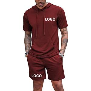 Conjunto de Pantalones Cortos y Sudadera con Capucha de Nailon para Hombre de Alta Calidad al por Mayor - Conjunto de Ropa Exterior Transpirable de 2 Piezas - Product Image 1