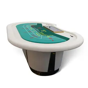 High Quality Solid Wood Baccarat Table Customizable Casino Poker Table For Entertainment