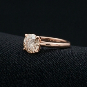 Bague de Fiançailles et de Mariage en Or Rose Sertie de Diamants, Certifiée IGI, Finition Brillante, Bijou Quotidien, Cadeau pour un Style Intemporel - Product Image 5