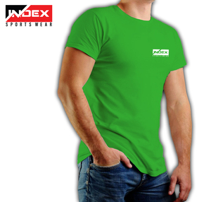 เสื้อยืดแขนสั้นคอกลมสีขาวทรงเข้ารูปสำหรับผู้ชาย ยี่ห้อ INDEX SPORTS WEAR ผลิตจากผ้าคอตตอนเจอร์ซีย์ ระบายอากาศได้ดี พิมพ์ลายโลโก้ด้านหน้า สไตล์ลำลอง - Product Image 2