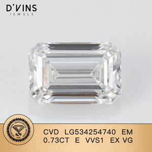 เครื่องประดับเพชรที่มีคุณภาพสูง0.73ct VVS1อีเขียวมรกตตัดใสเต็มแสงห้องแล็บแฟนซีสำหรับการทำเครื่องประดับ - Product Image 2