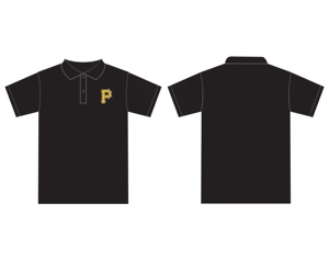 Polo Oxford à manches courtes pour homme, noir, logo brodé sur le devant, style décontracté, coupe classique - Product Image 1