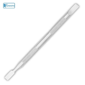 Outil pousse-cuticules double extrémité en acier inoxydable 6flowers SFP # 268 pour manucure et pédicure, éliminateur de peaux mortes réutilisable - Product Image 1