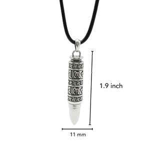 11mm Pure Titanium Steel Pendant with Adjustable Leather <b>Rope</b> <b>Necklace</b> for <b>Men</b> - Product Image 6