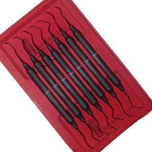 Curetas Periodontales Manuales Ergonómicas de Grado Premium Gracey, Instrumentos Dentales de Doble Extremo para Raspado, Juego de 7 Piezas Clase I con Recubrimiento Negro - Product Image 4