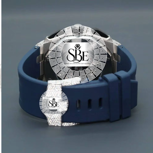 Montre de luxe étanche avec boîtier carré en acier inoxydable, mouvement à quartz, cadran en cristal saphir et fermoir papillon - Product Image 3