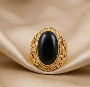 Black Onyx Statement <b>Ring</b> 925 Sterling <b>Silver</b> Vintage Boho Handmade Gemstone <b>Ring</b> <b>Men</b> Women Gift Jewelry for Christmas Gift <b>Men</b> - Product Image 4