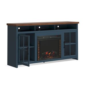 Bridgevine Home Nantucket 74 pollici Blue Denim Whiskey Finish TV basamento Console di montaggio minimo richiesto per TV 85 pollici più piccolo - Product Image 4