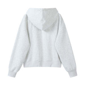 Sweat-shirts à capuche zippés oversize 100 % coton pour femme, décontractés, anti-boulochage et respirants - Product Image 2