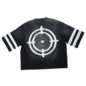 เสื้อยืดผู้ชายทรงโอเวอร์ไซส์ ลายปักแบบย้อมสีเอซิด ผ้าฝ้าย 100% กันยับ - Product Image 2