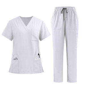 Blouse d'hôpital unisexe en coton de haute qualité pour infirmières, style jogger confortable, col côtelé élégant, Nouveauté 2025 - Product Image 1