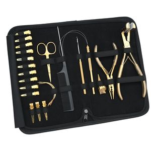 Wholesale Hair Extension Tool Kit Three Hole Crimping Plier Tap In Plier Hair Pulling Hook Loop Tool Swing <b>Needles</b> Comb - Product Image 6