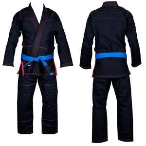 Kimono de Jiu Jitsu Brasileño para Hombre y Mujer con Chaqueta, Pantalones y Cinturón con Logotipo Frontal - 100% Algodón para Entrenamiento de Artes Marciales - Product Image 1