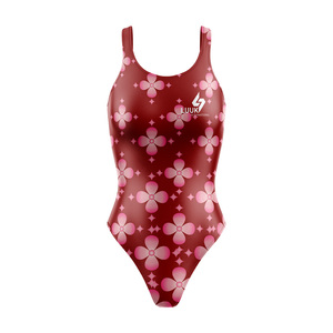 Traje de Baño de Una Pieza Personalizable para Mujer, con Cuello Redondo, Estampado por Transferencia de Calor, Tejido Elástico en Cuatro Direcciones, Sin Costuras, de Spandex/Poliéster - Product Image 2